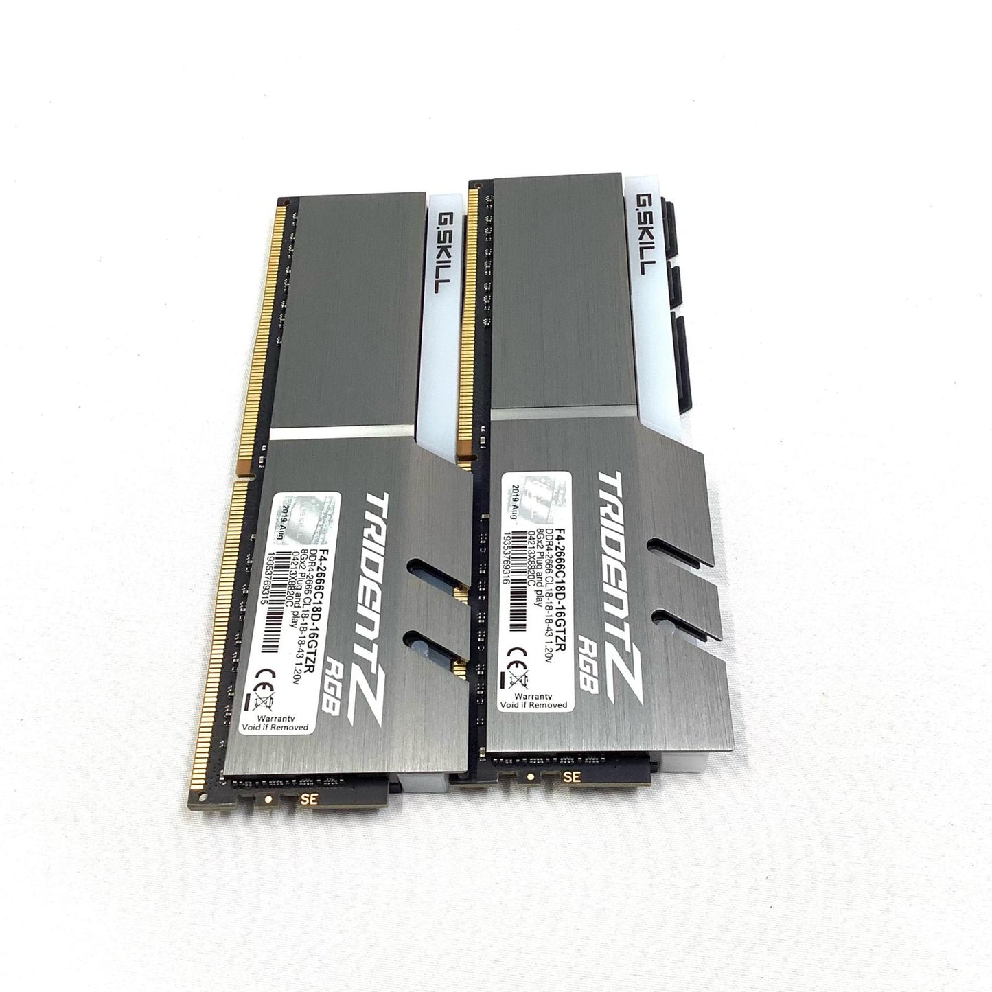 【全額返金保証】【最速発送】G.Skill メモリ DDR4 PC4-21300 8GB 2枚組 F4-2666C18D-16GTZR 美品 動作確認済