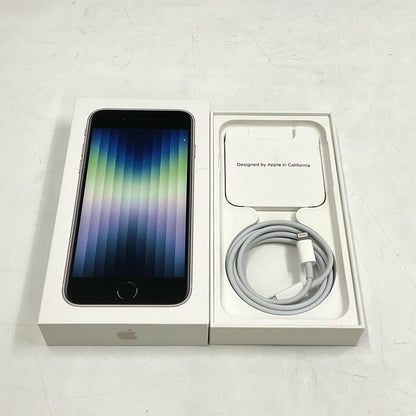【全額返金保証】【最速発送】Apple iPhone iPhone SE（第3世代） 64GB ミッドナイト Softbank SIMフリー 白ロム 動作確認済 77%