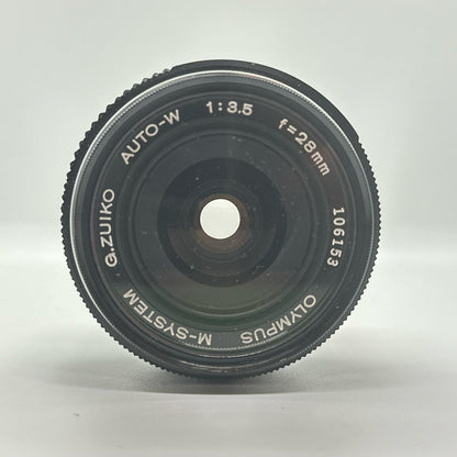 【全額返金保証】【最速発送】OLYMPUS OM-SYSTEM G.ZUIKO AUTO-W 1:3.5 f=28mm 美品 動作確認済