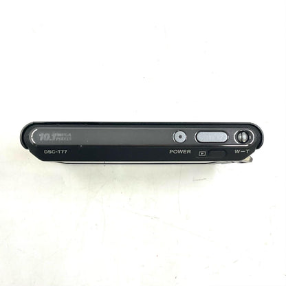 【全額返金保証】【最速発送】Sony コンパクトデジタルカメラ サイバーショット DSC-T77 [ブラック] 美品 動作確認済