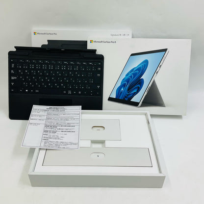 【全額返金保証】【最速発送】Microsoft Surface Pro 8 Signatureキーボードセット 8PQ-00010 / 8XA-00019 i5-1135G7 8GB M.2 SSD 256GB 89.2% 美品 動作確認済