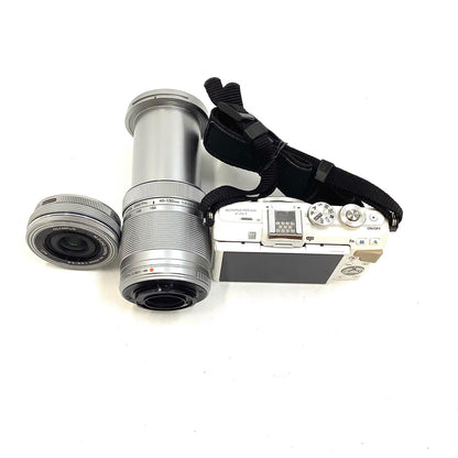 【全額返金保証】【最速発送】OLYMPUS デジタル一眼 PEN Lite E-PL7 EZダブルズームキット [ホワイト] 美品 動作確認済