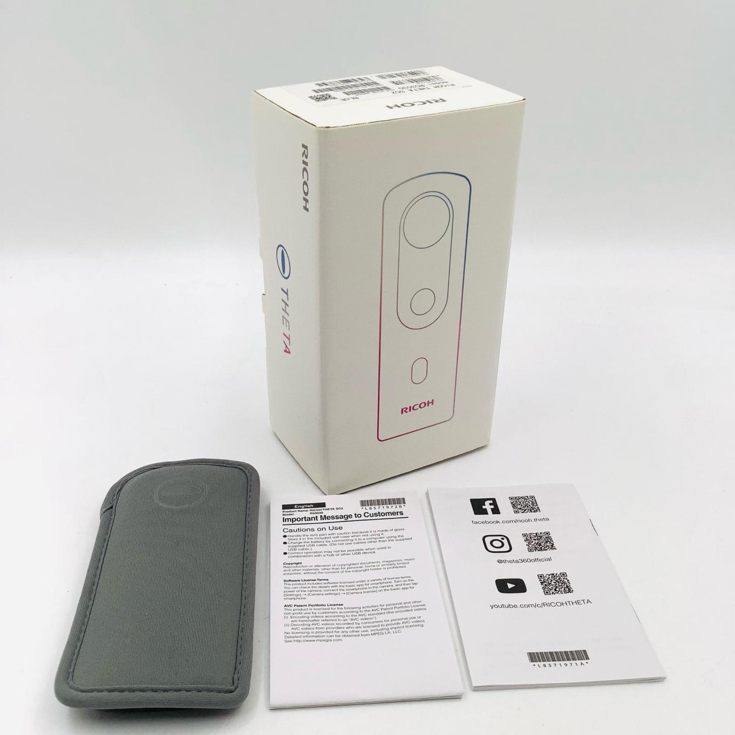【全額返金保証】【最速発送】RICOH THETA SC2 [ブルー] 美品 動作確認済