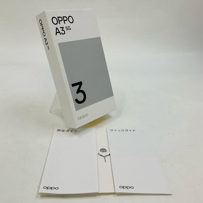 【全額返金保証】【最速発送】OPPO A 3　5G 128GB ブラック SIMフリー CPH2639 白ロム 美品 動作確認済