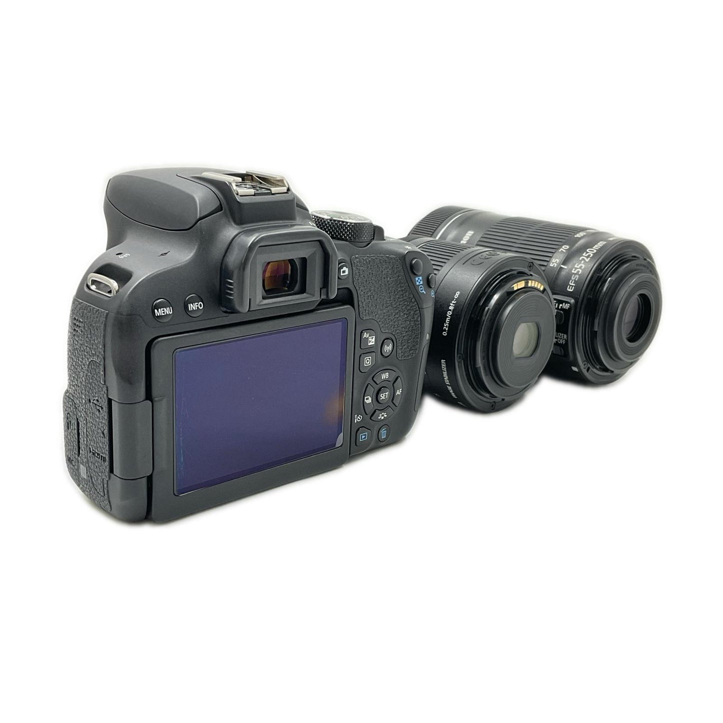 【全額返金保証】【最速発送】Canon デジタル一眼 EOS X9i ダブルズームキット ブラック 美品 動作確認済