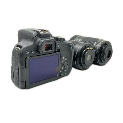【全額返金保証】【最速発送】Canon デジタル一眼 EOS X9i ダブルズームキット ブラック 美品 動作確認済