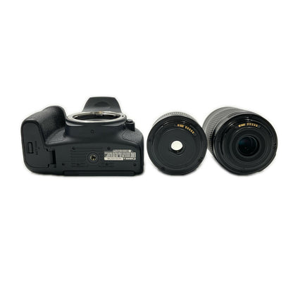 【全額返金保証】【最速発送】Canon デジタル一眼 EOS X9i ダブルズームキット ブラック 美品 動作確認済