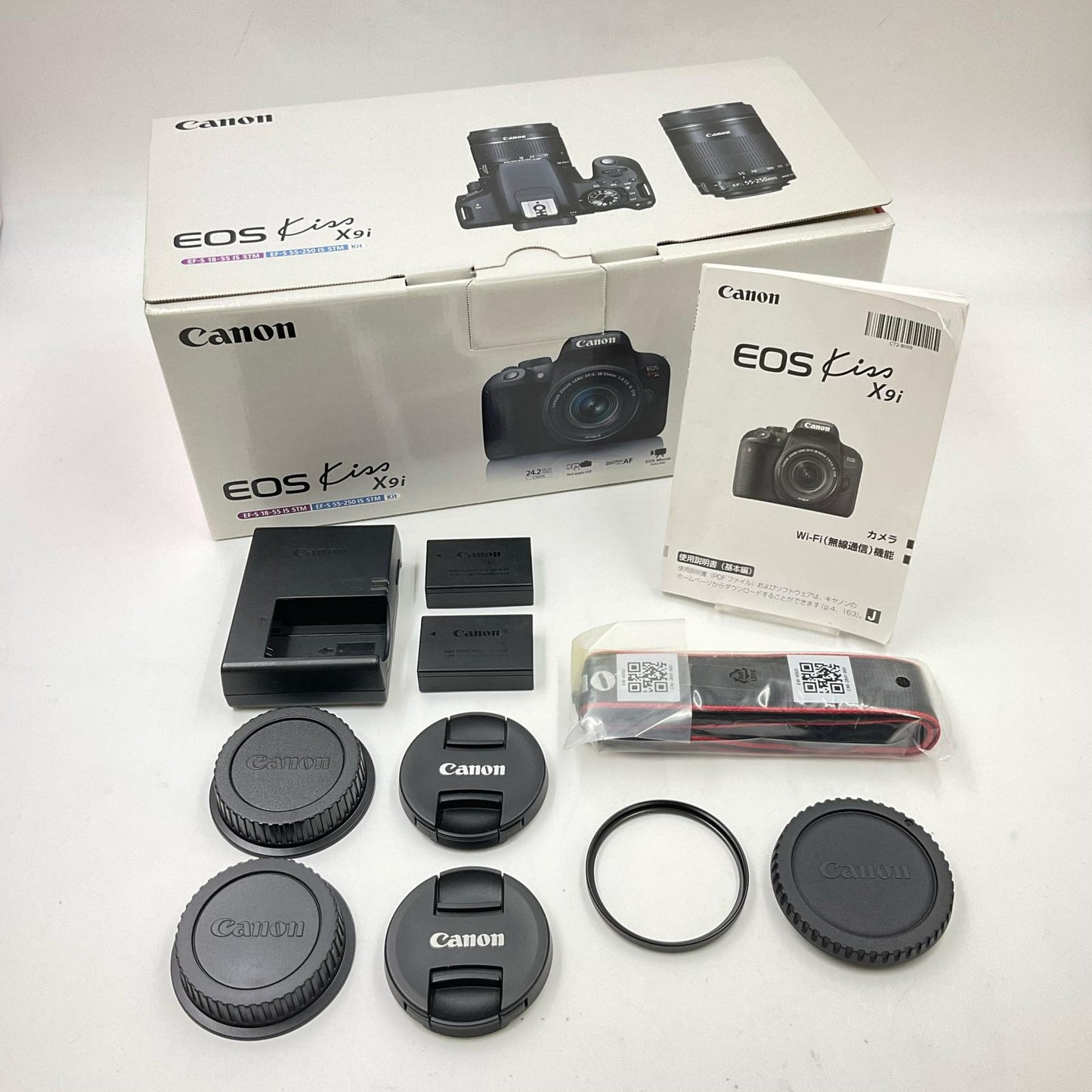 【全額返金保証】【最速発送】Canon デジタル一眼 EOS X9i ダブルズームキット ブラック 美品 動作確認済