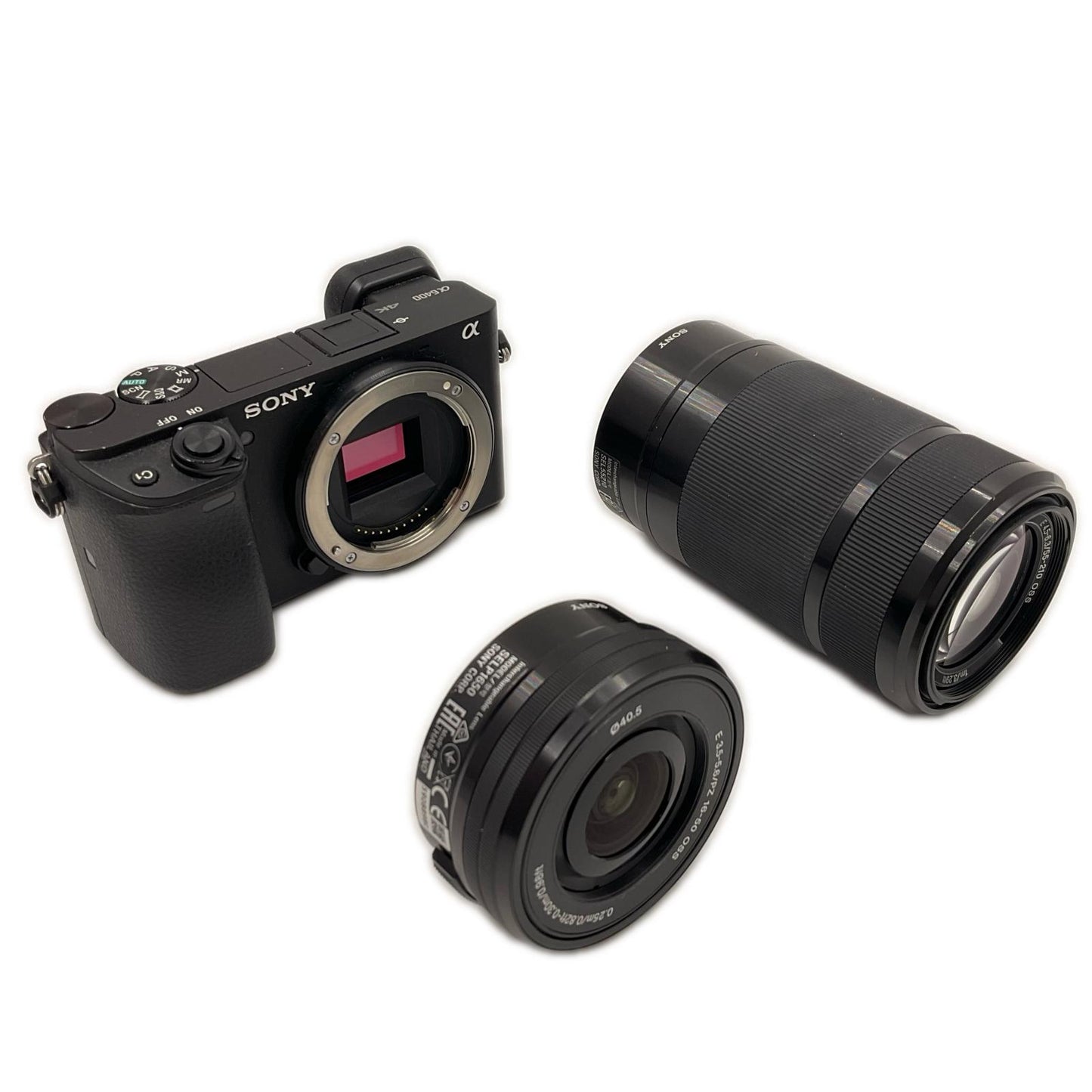 【全額返金保証】【最速発送】 デジタル一眼 α6400 ILCE-6400Y ダブルズームレンズキット 動作確認済