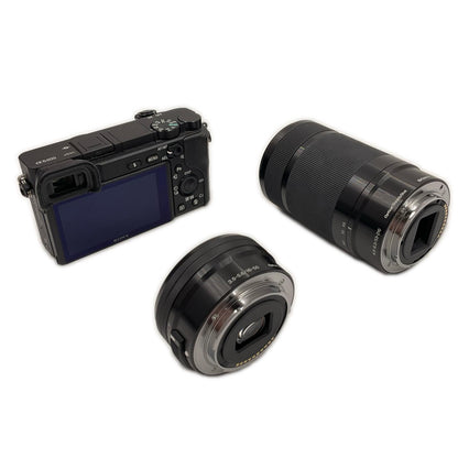 【全額返金保証】【最速発送】 デジタル一眼 α6400 ILCE-6400Y ダブルズームレンズキット 動作確認済