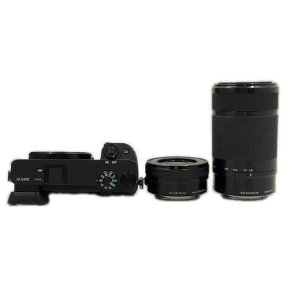 【全額返金保証】【最速発送】 デジタル一眼 α6400 ILCE-6400Y ダブルズームレンズキット 動作確認済