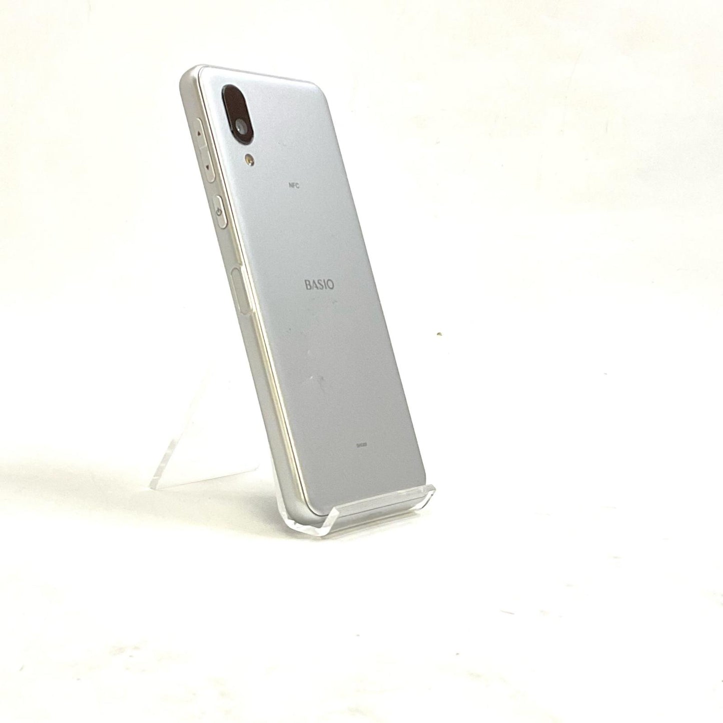 【最速発送】 BASIO active 64GB シルバー系 au SIMフリー SHG09 白ロム【難有】