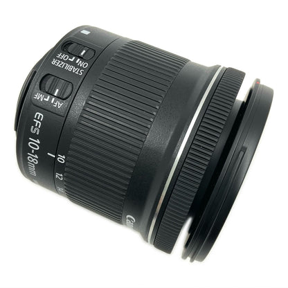 【全額返金保証】【最速発送】Canon EF-S10-18mm F4.5-5.6 IS STM 美品 動作確認済