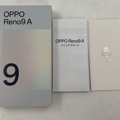 【全額返金保証】【最速発送】OPPO Reno 9A 128GB ナイトブラック Softbank SIMフリー A301OP 白ロム 動作確認済