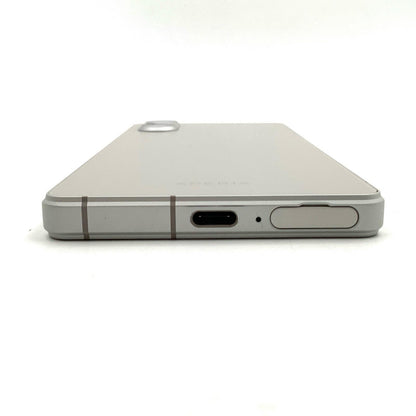【全額返金保証】【最速発送】Sony Xperia 5 V 256GB ホワイト 白ロム 美品 動作確認済