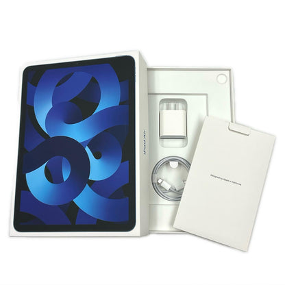 【全額返金保証】【最速発送】Apple iPad Air 第5世代 256GB ブルー WiFi+Cellular Softbank 白ロム 美品 動作確認済