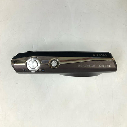 【全額返金保証】【最速発送】OLYMPUS コンパクトデジタルカメラ STYLUS VH-515 ブラウン 動作確認済