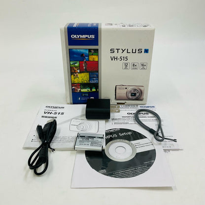 【全額返金保証】【最速発送】OLYMPUS コンパクトデジタルカメラ STYLUS VH-515 ブラウン 動作確認済