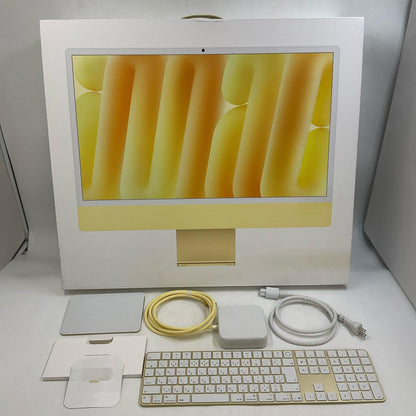 【全額返金保証】【最速発送】Apple iMac 24インチ Apple M4 32GB SSD 2TB イエロー 美品 動作確認済
