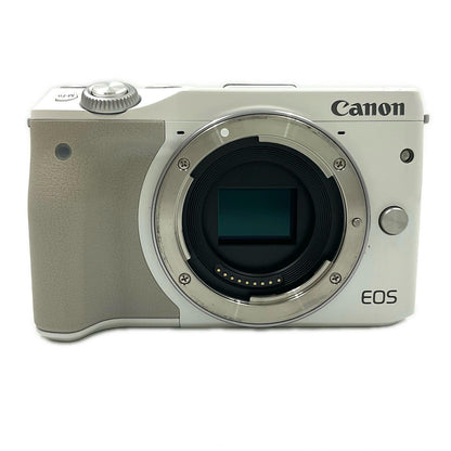 【全額返金保証】【最速発送】Canon デジタル一眼 EOS M3 ボディ ホワイト 美品 動作確認済
