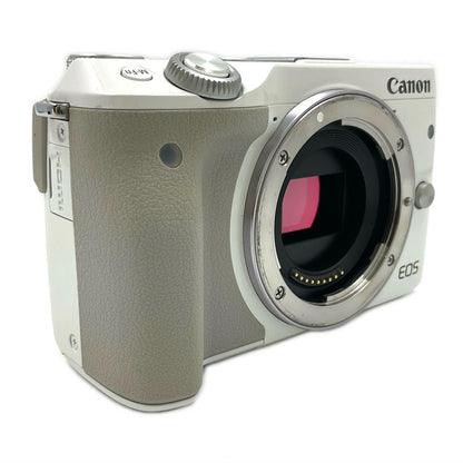【全額返金保証】【最速発送】Canon デジタル一眼 EOS M3 ボディ ホワイト 美品 動作確認済
