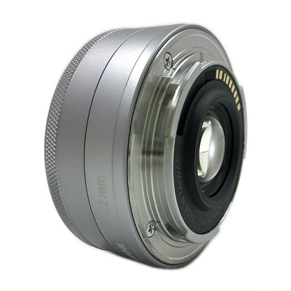 【全額返金保証】【最速発送】Canon EF-M22mm F2 STM シルバー 美品 動作確認済