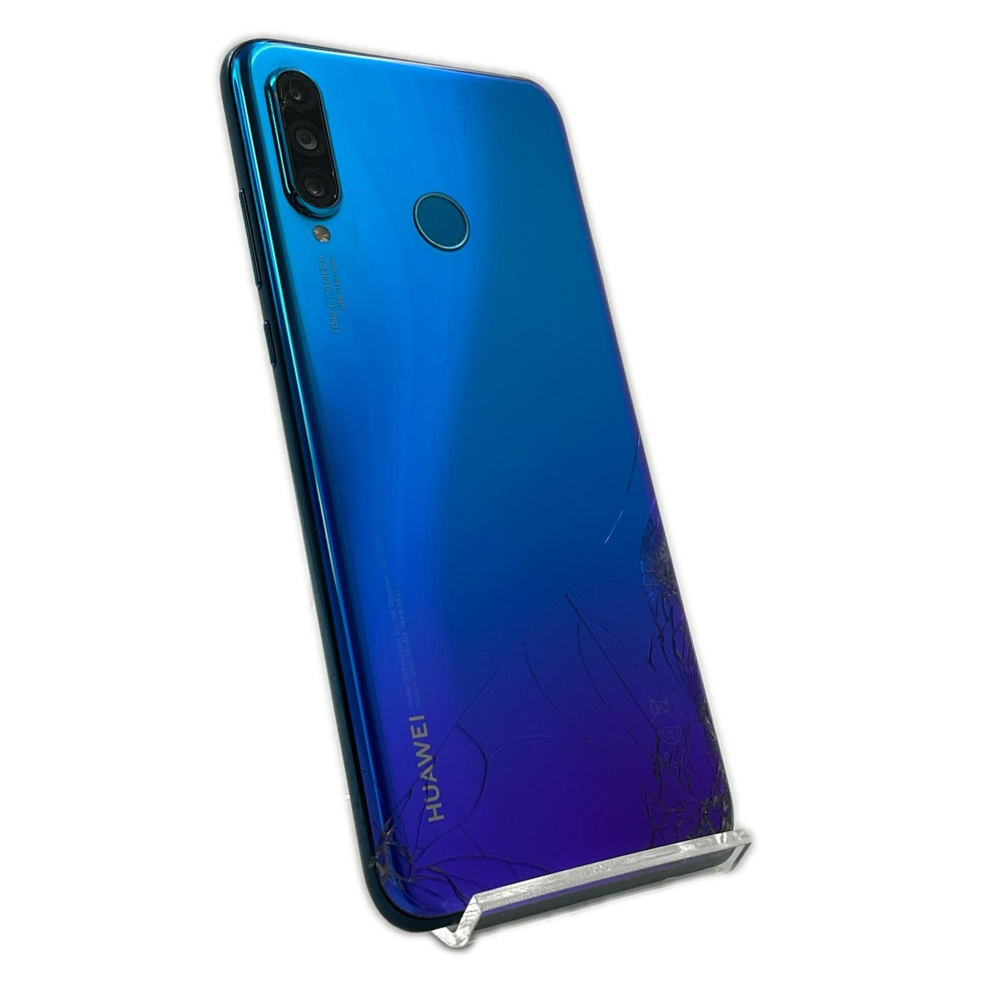 【最速発送】Huawei P lite 30 64GB ピーコックブルー Softbank MAR-LX2J 白ロム【難有】
