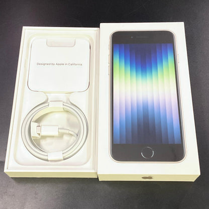 【最速発送】Apple iPhone iPhone SE（第3世代） 256GB スターライト SIMフリー 白ロム【難有】