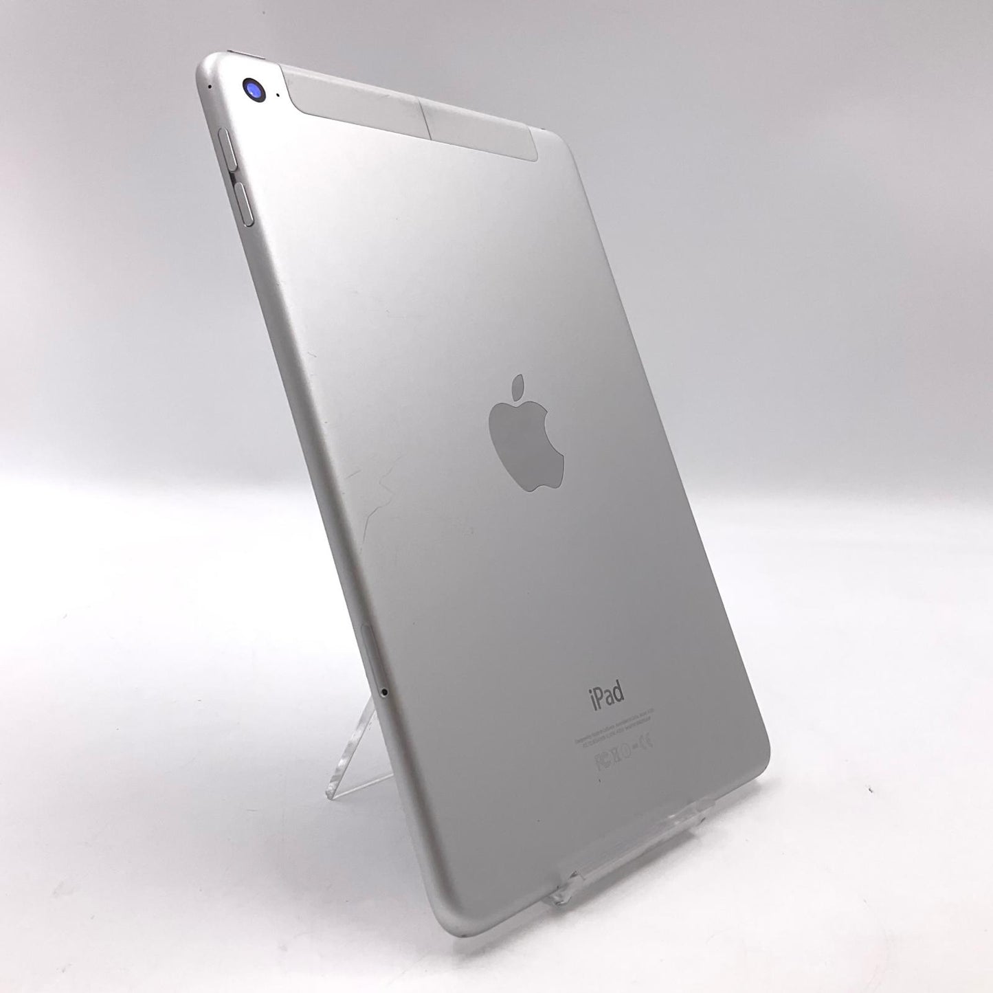 【全額返金保証】【最速発送】Apple iPad mini 7.9インチ 第4世代 128GB シルバー WiFi+Cellular docomo 白ロム 動作確認済