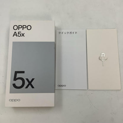 【全額返金保証】【最速発送】OPPO A 5x 128GB ホワイト SIMフリー CPH2725 白ロム 美品 動作確認済