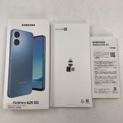 【全額返金保証】【最速発送】SAMSUNG Galaxy A25 5G 64GB ブルー au SCG33 白ロム 超美品 動作確認済
