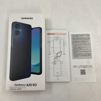 【全額返金保証】【最速発送】SAMSUNG Galaxy A25 5G 64GB ブラック au SCG33 白ロム 超美品 動作確認済