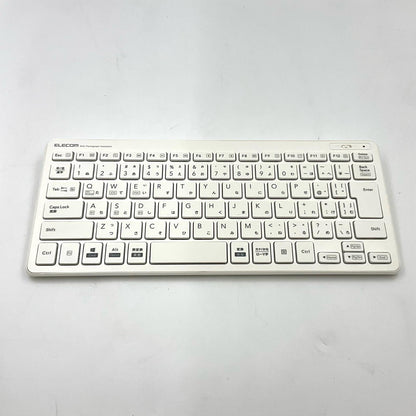 【全額返金保証】【最速発送】ELECOM Slim Pantograph Keyboard TK-FBP100WH 美品 動作確認済