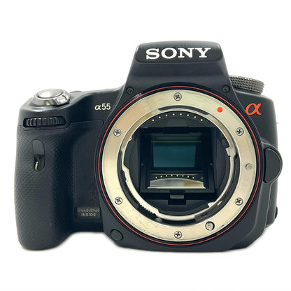 【全額返金保証】【最速発送】Sony デジタル一眼 α55 SLT-A55V ボディ ブラック 動作確認済