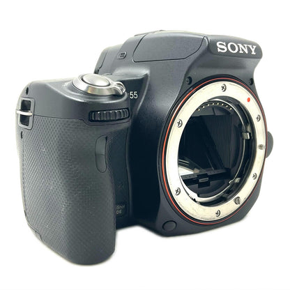 【全額返金保証】【最速発送】Sony デジタル一眼 α55 SLT-A55V ボディ ブラック 動作確認済
