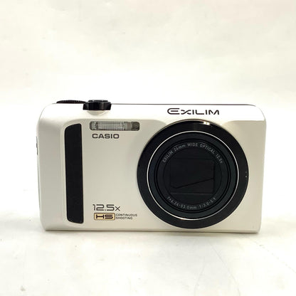 【全額返金保証】【最速発送】CASIO コンパクトデジタルカメラ HIGH SPEED EXILIM EX-ZR100 ホワイト 美品 動作確認済