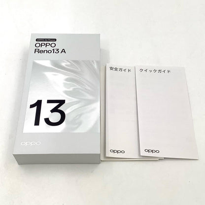 【全額返金保証】【最速発送】OPPO Reno 13A 128GB ルミナスネイビー au OPG05 白ロム 美品 動作確認済