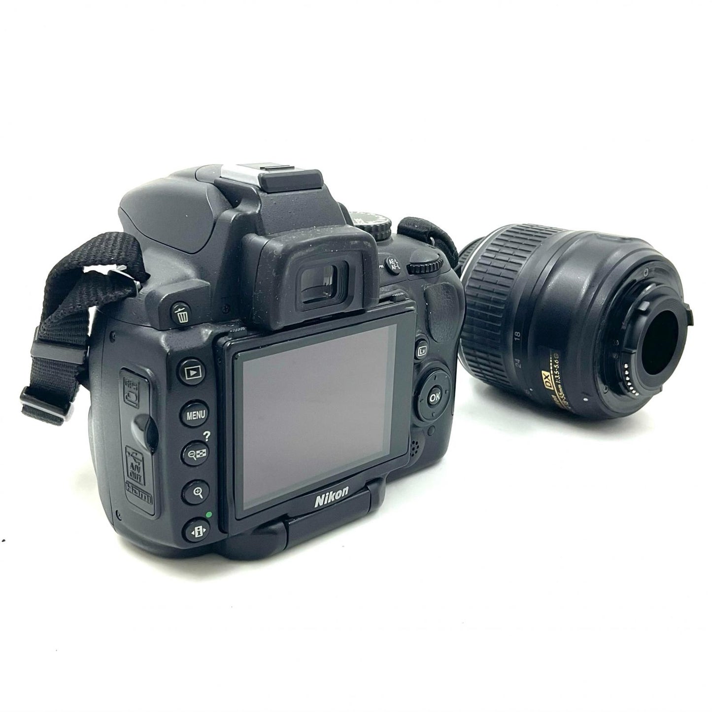 【全額返金保証】【最速発送】Nikon デジタル一眼 D5000 レンズキット ブラック 動作確認済