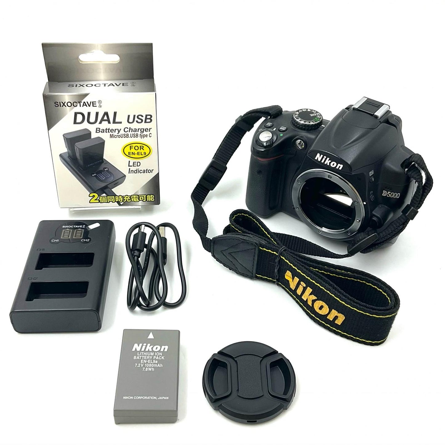 【全額返金保証】【最速発送】Nikon デジタル一眼 D5000 レンズキット ブラック 動作確認済