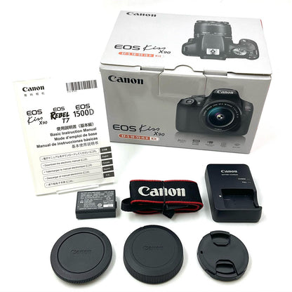 【全額返金保証】【最速発送】Canon デジタル一眼 EOS Kiss X90 EF-S18-55 IS II レンズキット ブラック 美品 動作確認済