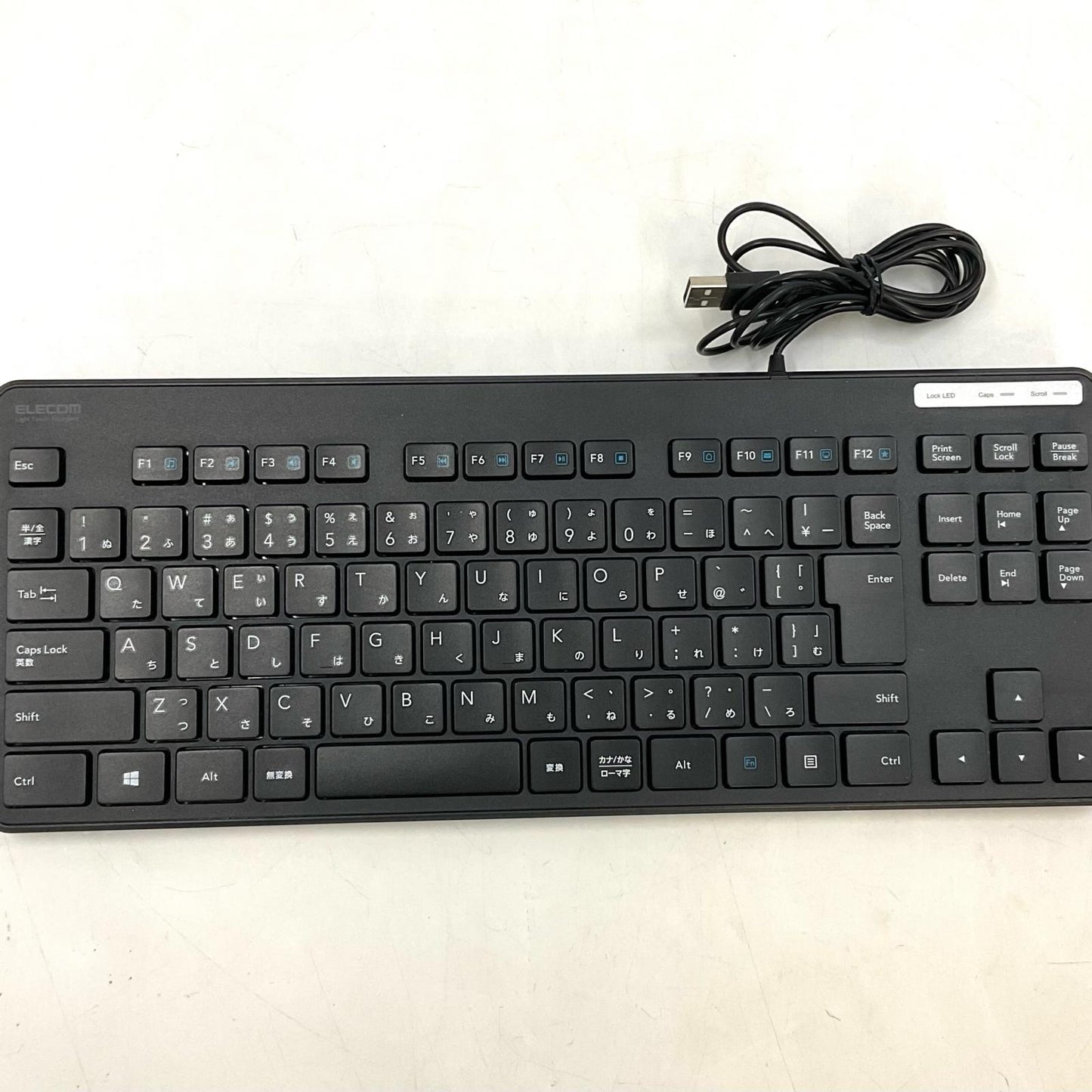 【全額返金保証】【最速発送】ELECOM 有線キーボード TK-FCM107KBK 美品 動作確認済