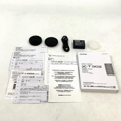 【全額返金保証】【最速発送】FUJIFILM デジタル一眼 X-T30 15-45mmレンズキット シルバー 超美品 動作確認済