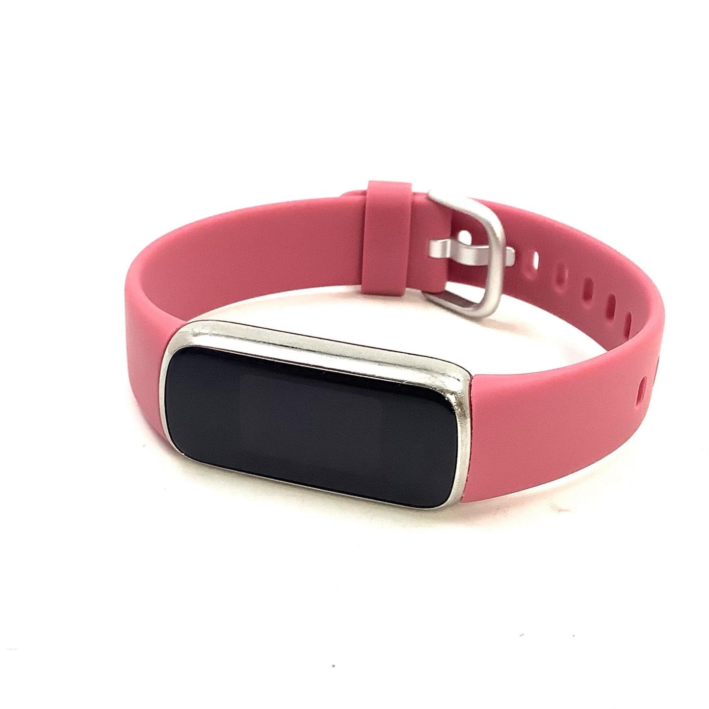 【全額返金保証】【最速発送】fitbit プラチナステンレススチールケース & オーキッドベルト luxe 美品 動作確認済