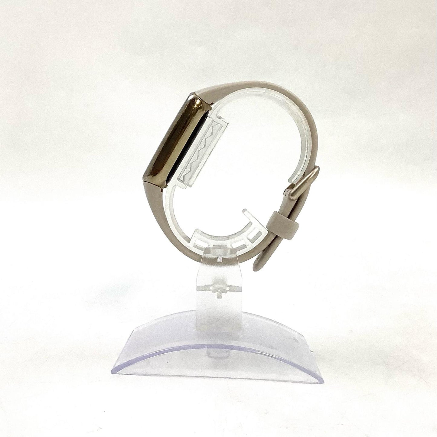 【全額返金保証】【最速発送】fitbit ソフトゴールドステンレススチールケース & ルナホワイトベルト luxe 動作確認済