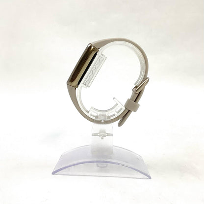 【全額返金保証】【最速発送】fitbit ソフトゴールドステンレススチールケース & ルナホワイトベルト luxe 動作確認済