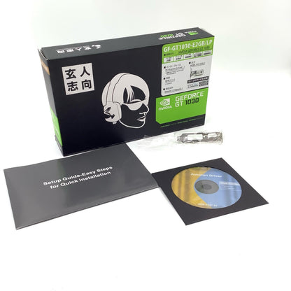 【全額返金保証】【最速発送】玄人志向 グラフィックボード GF-GT1030-E2GB/LP 超美品 動作確認済