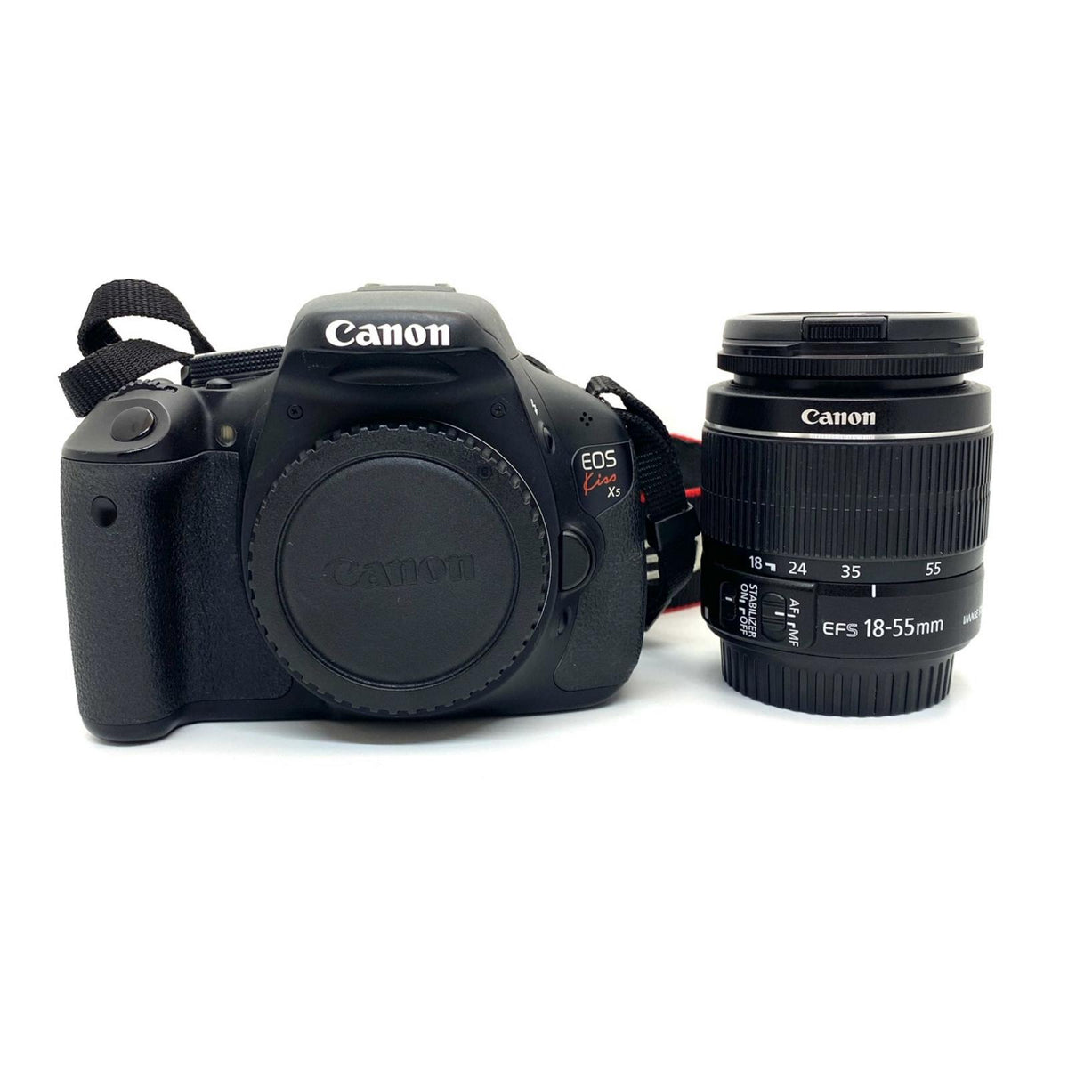 【全額返金保証】【最速発送】Canon デジタル一眼 EOS Kiss X5 EF-S 18-55 F3.5-5.6 IS II レンズキット ブラック 動作確認済
