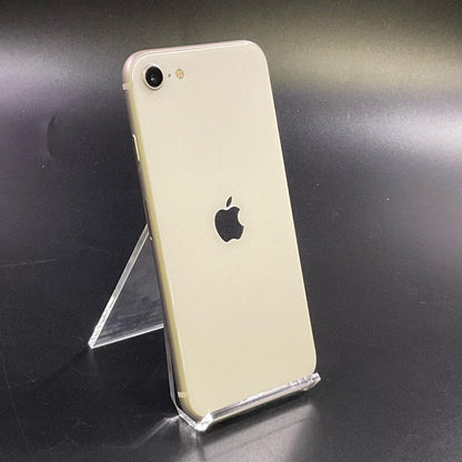 【全額返金保証】【最速発送】Apple iPhone iPhone SE（第3世代） 64GB スターライト Softbank SIMフリー 白ロム 動作確認済 87%