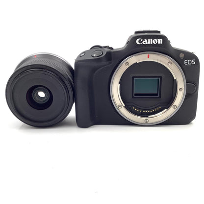 【全額返金保証】【最速発送】Canon デジタル一眼 EOS R50 RF-S18-45 IS STM レンズキット [ブラック] 美品 動作確認済