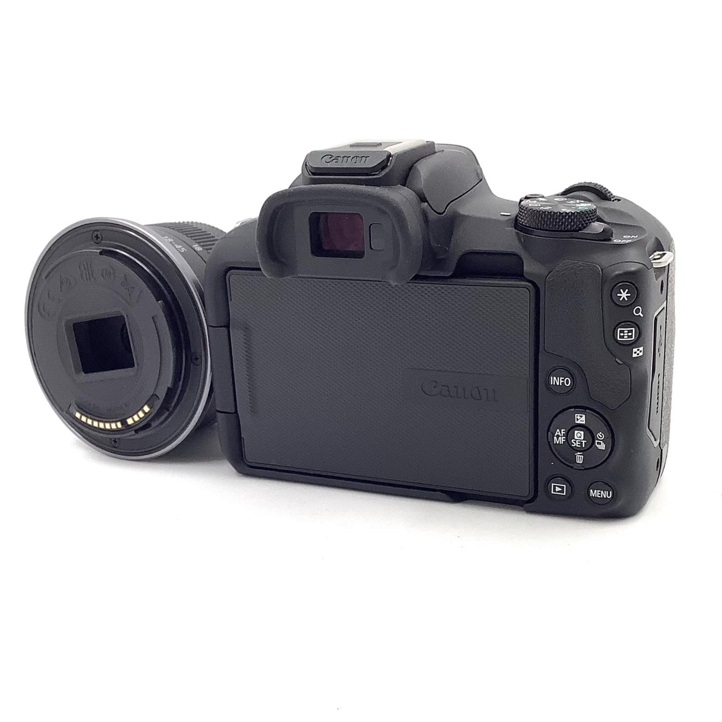 【全額返金保証】【最速発送】Canon デジタル一眼 EOS R50 RF-S18-45 IS STM レンズキット [ブラック] 美品 動作確認済